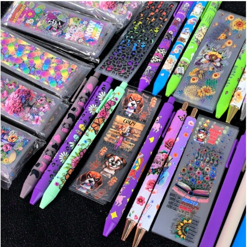 Wholesale Random Stickers 20/50/100pcs UV DTF Wraps & Cartoon Random Styles Bookmark Stickers for Crafts laser wraps